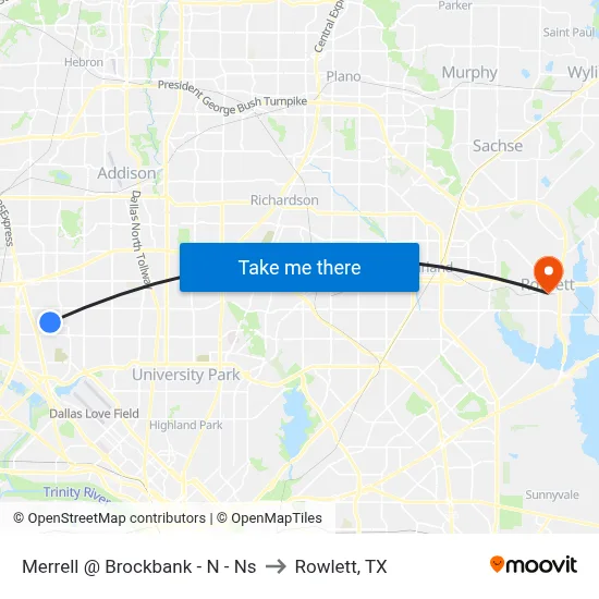 Merrell @ Brockbank - N - Ns to Rowlett, TX map