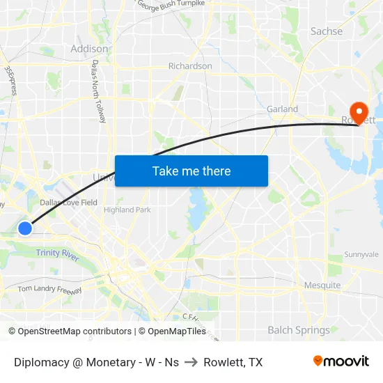 Diplomacy @ Monetary - W - Ns to Rowlett, TX map