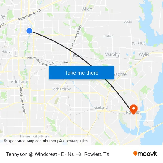 Tennyson @ Windcrest - E - Ns to Rowlett, TX map