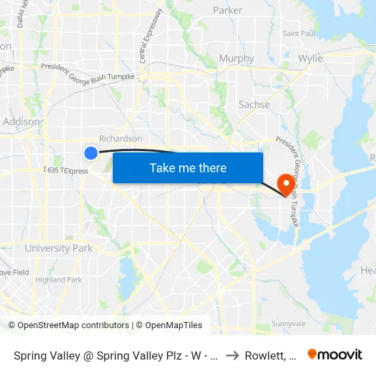 Spring Valley @ Spring Valley Plz - W - FS to Rowlett, TX map