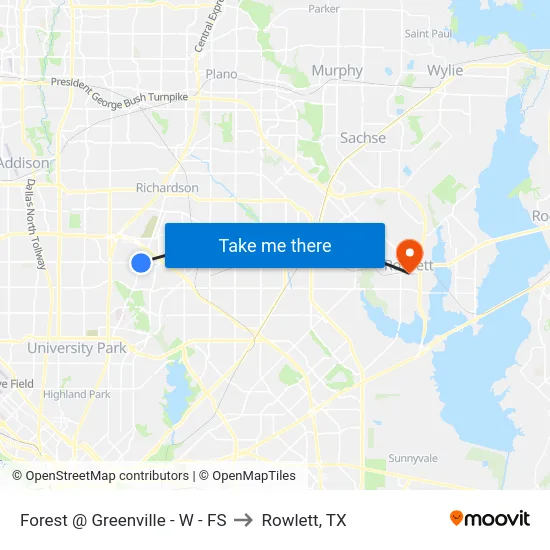 Forest @ Greenville - W - FS to Rowlett, TX map