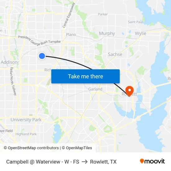 Campbell @ Waterview - W - FS to Rowlett, TX map
