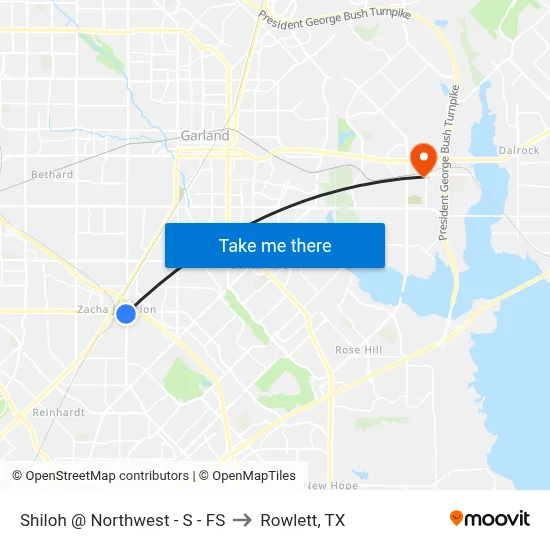 Shiloh @ Northwest - S - FS to Rowlett, TX map