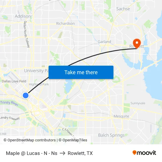 Maple @ Lucas - N - Ns to Rowlett, TX map
