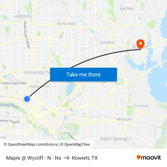 Maple @ Wycliff - N - Ns to Rowlett, TX map