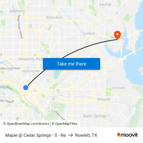 Maple @ Cedar Springs - S - Ns to Rowlett, TX map