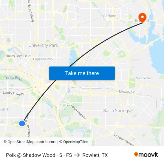 Polk @ Shadow Wood - S - FS to Rowlett, TX map