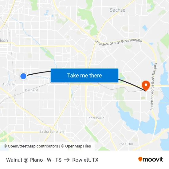 Walnut @ Plano - W - FS to Rowlett, TX map