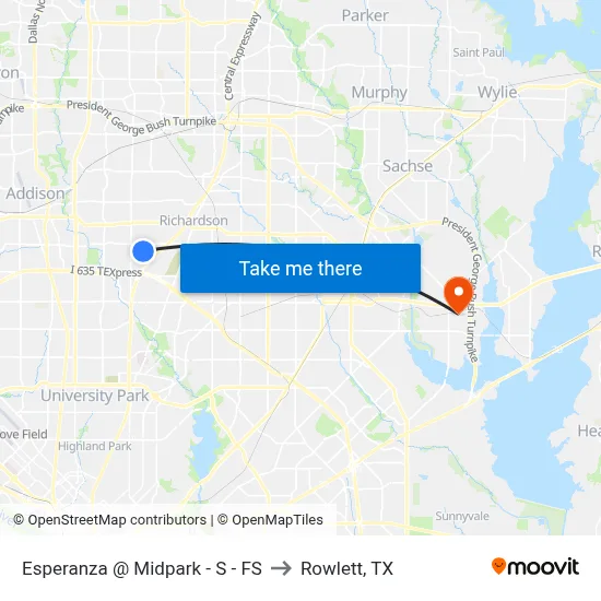 Esperanza @ Midpark - S - FS to Rowlett, TX map