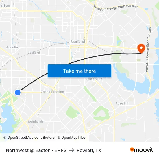 Northwest @ Easton - E - FS to Rowlett, TX map