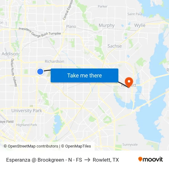 Esperanza  @ Brookgreen - N - FS to Rowlett, TX map