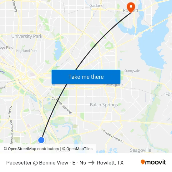 Pacesetter @ Bonnie View - E - Ns to Rowlett, TX map