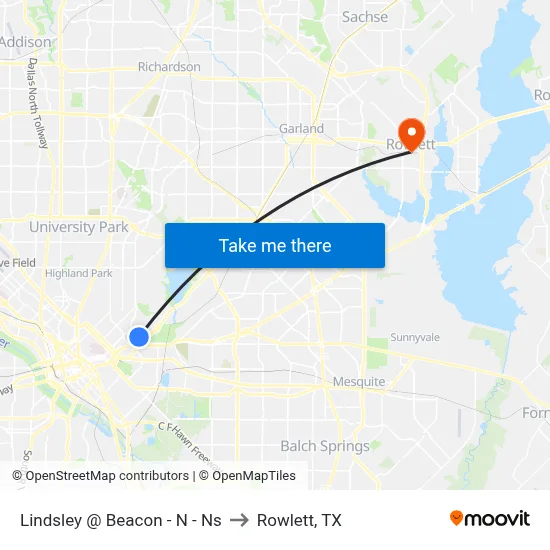 Lindsley @ Beacon - N - Ns to Rowlett, TX map