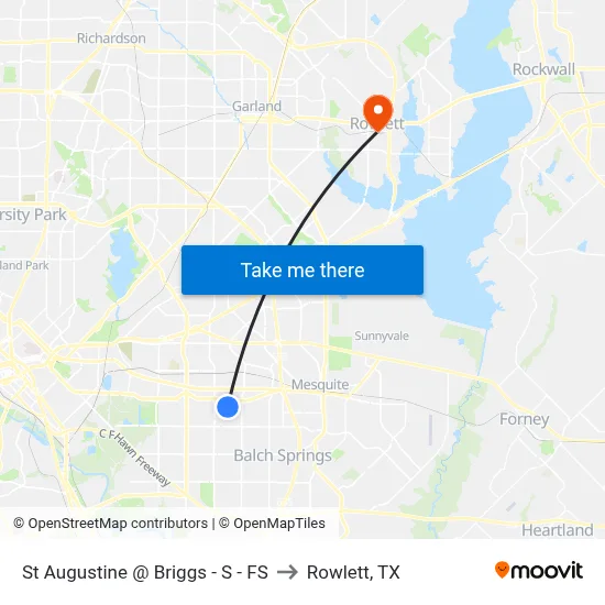 St Augustine @ Briggs - S - FS to Rowlett, TX map
