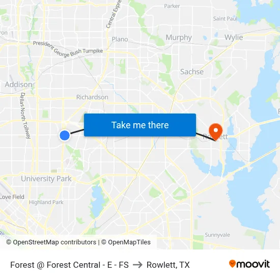 Forest @ Forest Central - E - FS to Rowlett, TX map