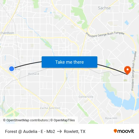 Forest @ Audelia - E - Mb2 to Rowlett, TX map