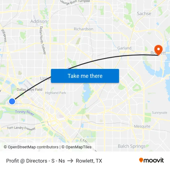 Profit @ Directors - S - Ns to Rowlett, TX map