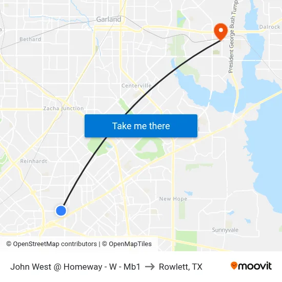 John West @ Homeway - W - Mb1 to Rowlett, TX map