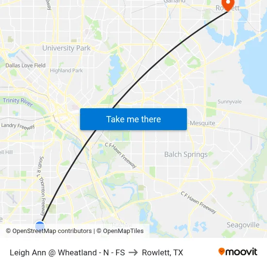 Leigh Ann @ Wheatland - N - FS to Rowlett, TX map