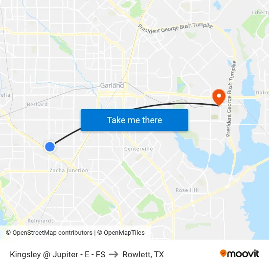 Kingsley @ Jupiter - E - FS to Rowlett, TX map