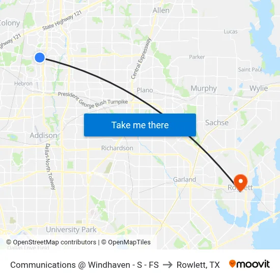 Communications @ Windhaven - S - FS to Rowlett, TX map