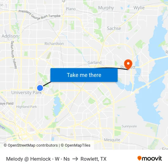 Melody @ Hemlock - W - Ns to Rowlett, TX map