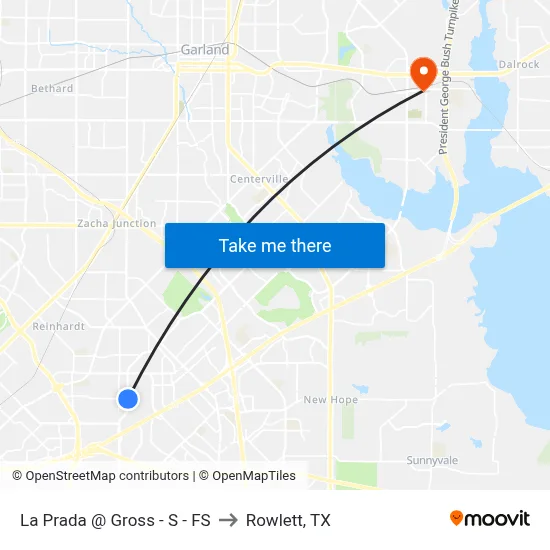 La Prada @ Gross - S - FS to Rowlett, TX map