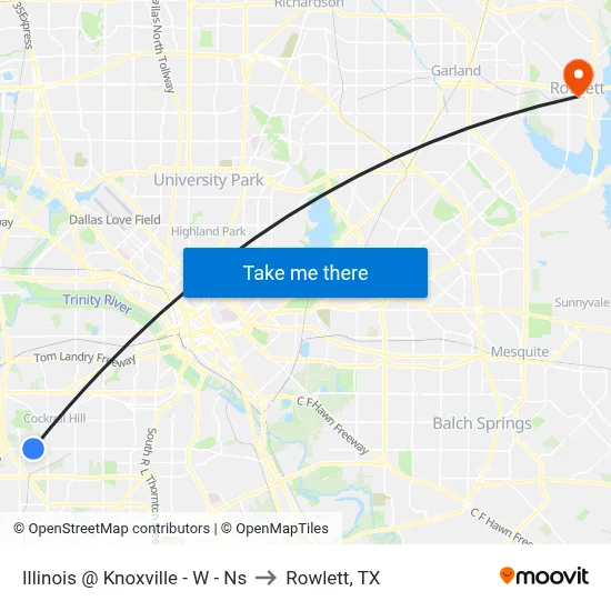 Illinois @ Knoxville - W - Ns to Rowlett, TX map