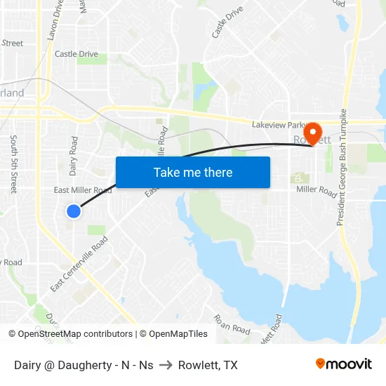 Dairy @ Daugherty - N - Ns to Rowlett, TX map