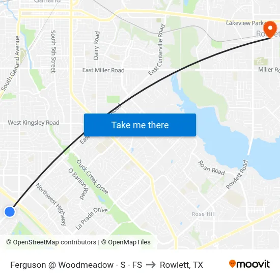 Ferguson @ Woodmeadow - S - FS to Rowlett, TX map