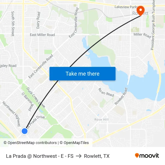 La Prada @ Northwest - E - FS to Rowlett, TX map
