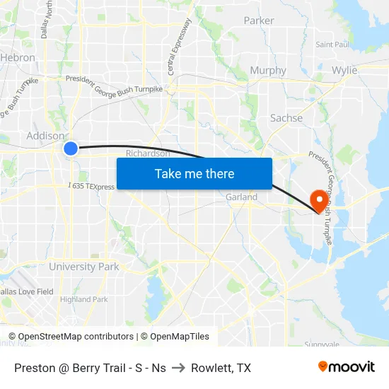 Preston @ Berry Trail - S - Ns to Rowlett, TX map