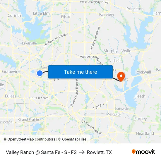 Valley Ranch @ Santa Fe - S - FS to Rowlett, TX map