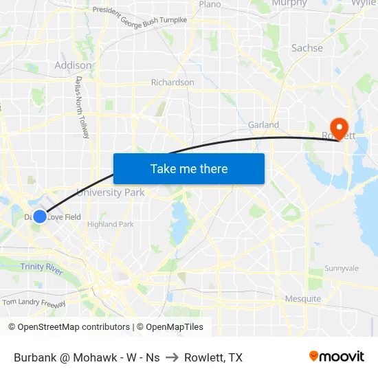 Burbank @ Mohawk - W - Ns to Rowlett, TX map