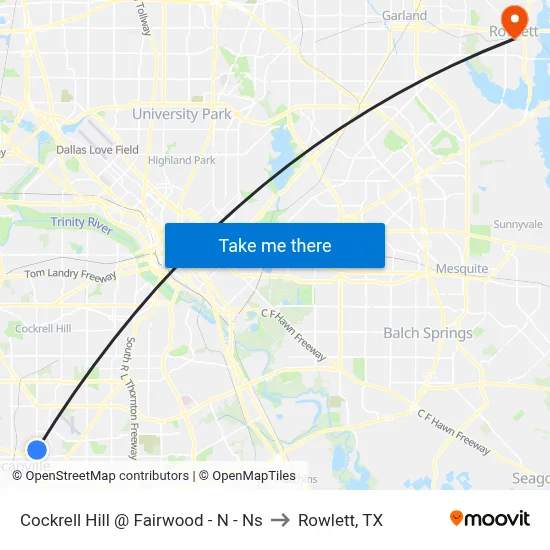 Cockrell Hill @ Fairwood - N - Ns to Rowlett, TX map