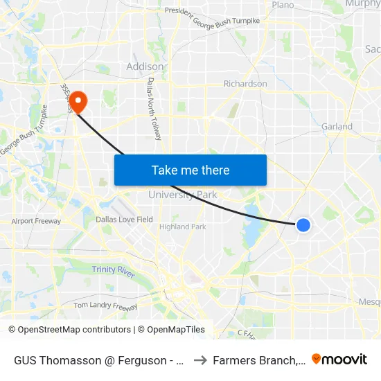 GUS Thomasson @ Ferguson - E - FS to Farmers Branch, TX map