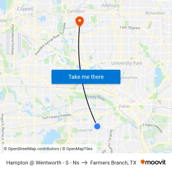 Hampton @ Wentworth - S - Ns to Farmers Branch, TX map