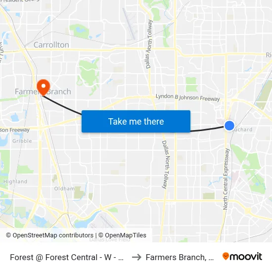 Forest @ Forest Central - W - Ns to Farmers Branch, TX map