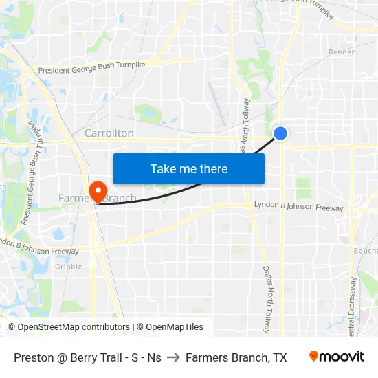 Preston @ Berry Trail - S - Ns to Farmers Branch, TX map