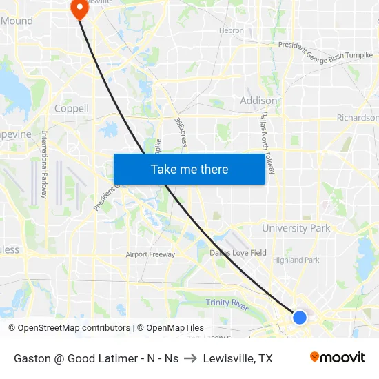 Gaston @ Good Latimer - N - Ns to Lewisville, TX map