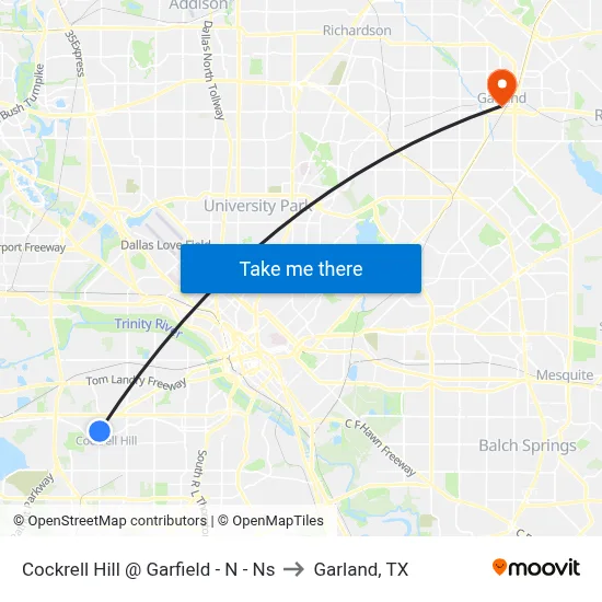 Cockrell Hill @ Garfield - N - Ns to Garland, TX map