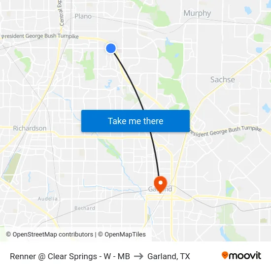 Renner @ Clear Springs - W - MB to Garland, TX map