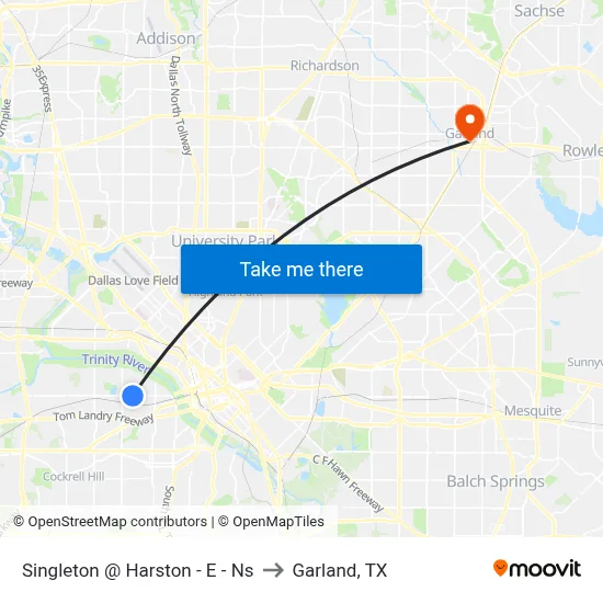 Singleton @ Harston - E - Ns to Garland, TX map