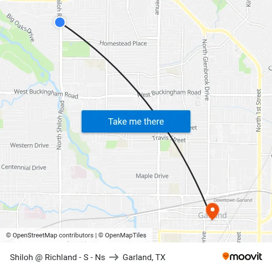 Shiloh @ Richland - S - Ns to Garland, TX map
