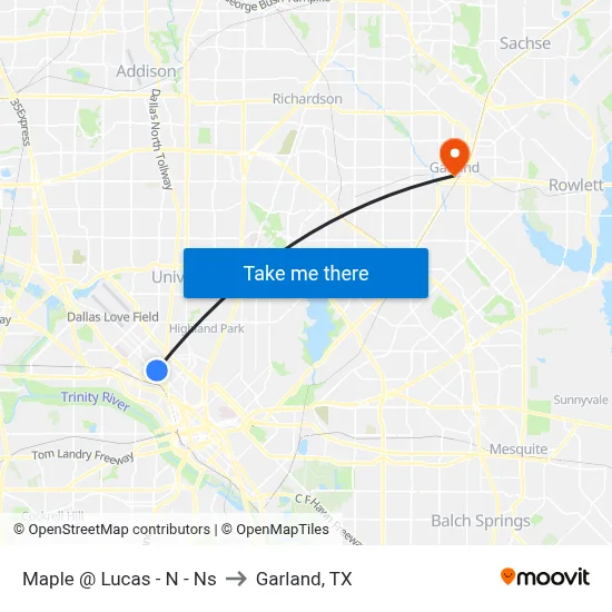 Maple @ Lucas - N - Ns to Garland, TX map