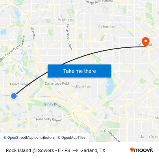 Rock Island @ Sowers - E - FS to Garland, TX map