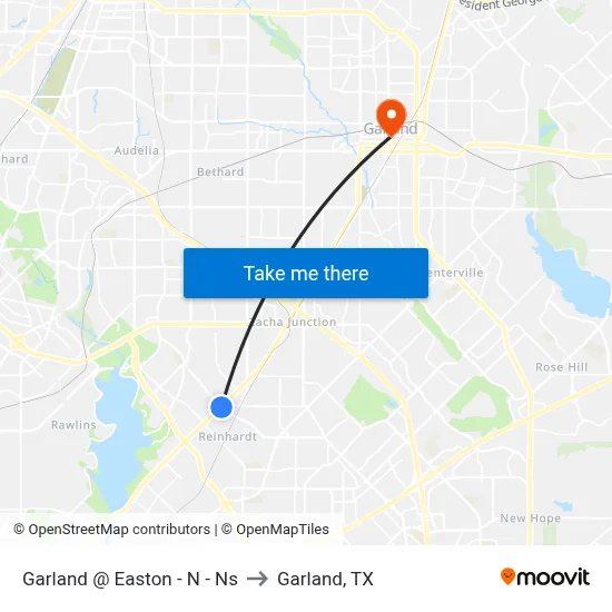Garland @ Easton - N - Ns to Garland, TX map