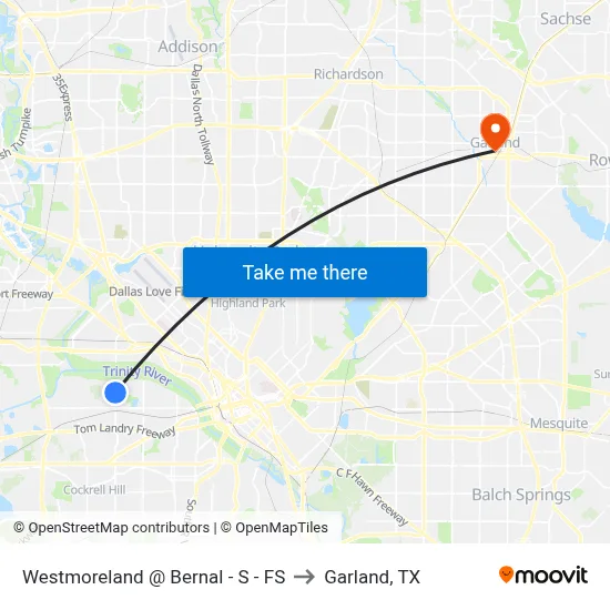 Westmoreland @ Bernal - S - FS to Garland, TX map