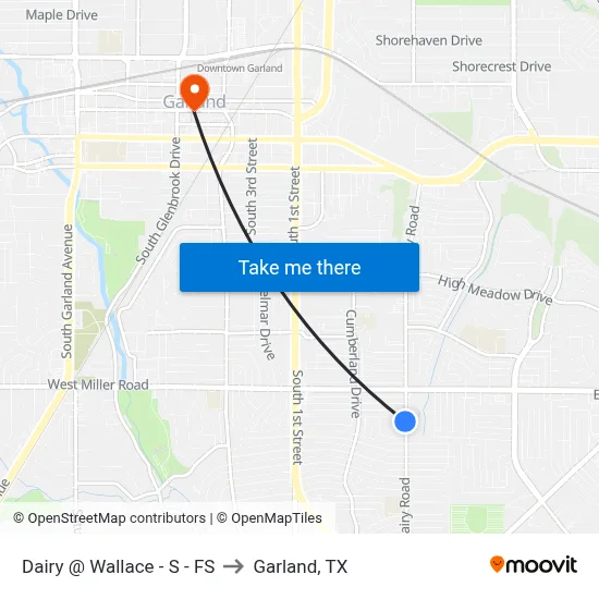 Dairy @ Wallace - S - FS to Garland, TX map
