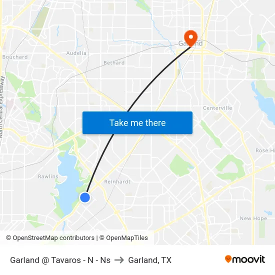 Garland @ Tavaros - N - Ns to Garland, TX map
